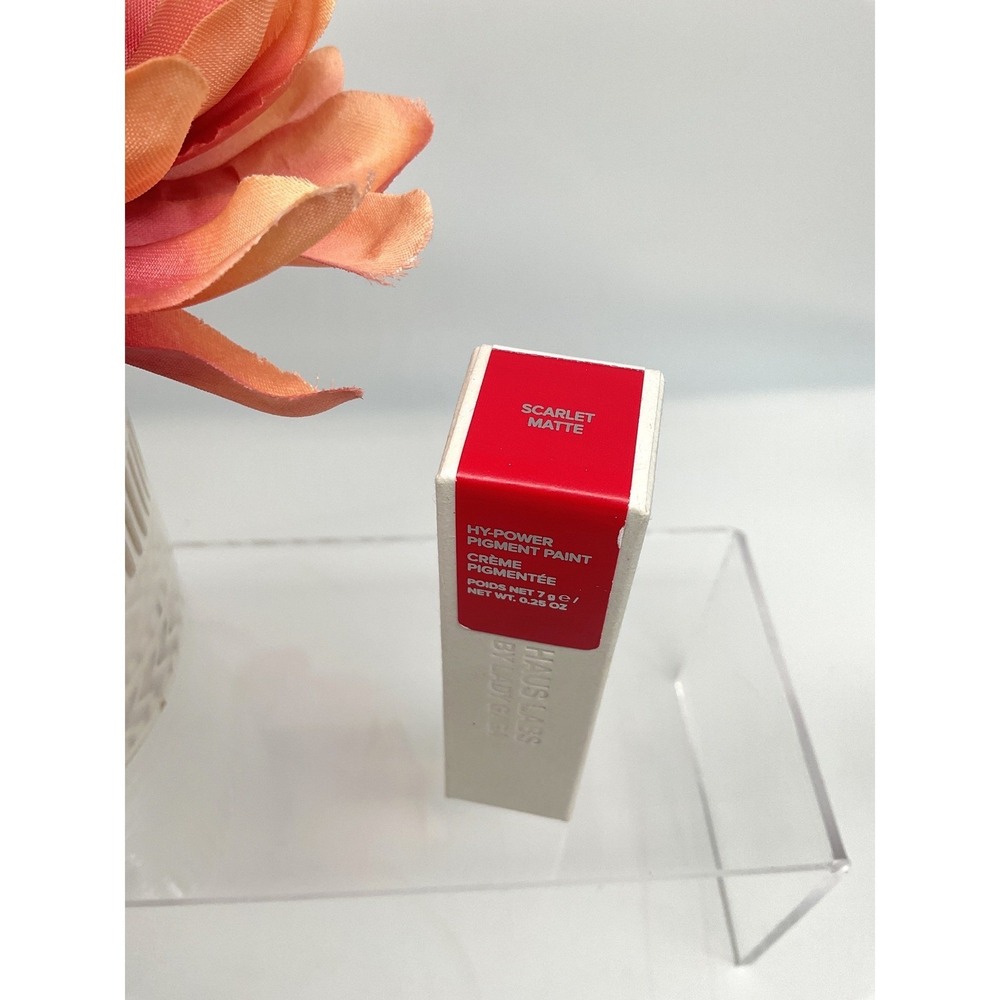 Haus Labs By Lady Gaga Hy Power Pigment Paint Scarlet Matte‎ Creme NEW - Picture 4 of 5